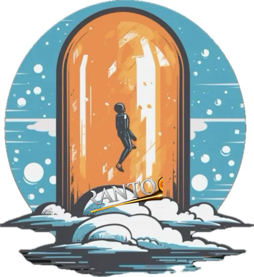 Figure in a glowing capsule