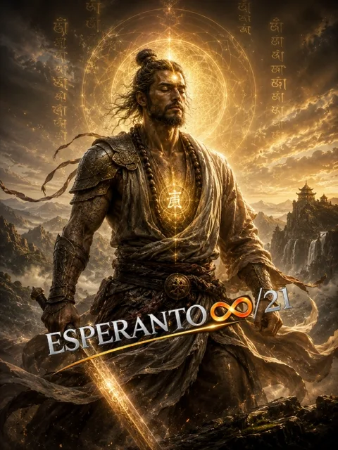 Warrior in golden light